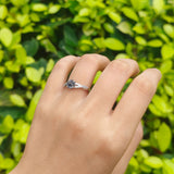 Twisted Infinity Round Natural Stone Ring
