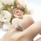 Oval Natural Stone Split Shank Ring