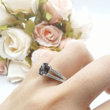 Oval Natural Stone Split Shank Ring