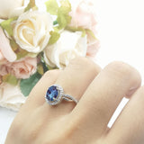 Oval Natural Stone Split Shank Twisted Ring