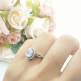 Oval Natural Stone Split Shank Twisted Ring