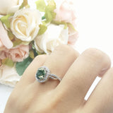 Oval Natural Stone Split Shank Twisted Ring