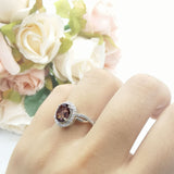 Oval Natural Stone Split Shank Twisted Ring