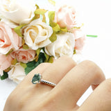 Oval Natural Stone Braided Twisted Ring