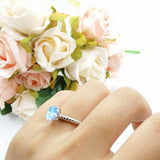 Oval Natural Stone Braided Twisted Ring