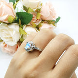 Halo Ballerina Style Oval Natural Stone