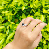 Halo Split Shank Oval Natural Stone