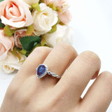 Pear Natural Stone Beaded Ring