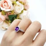 Pear Natural Stone Beaded Ring