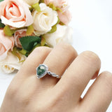 Pear Natural Stone Beaded Ring