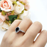 Pear Natural Stone Beaded Ring