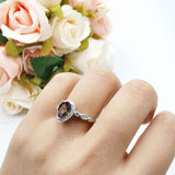 Pear Natural Stone Beaded Ring