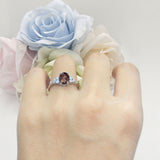 Art Deco Natural Chocolate Smoky Quartz Silver Ring