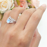 Vintage Oval Leaf Style Chevron Ring