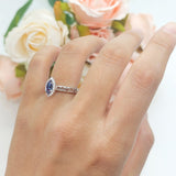 Marquise Halo Filigree Ring