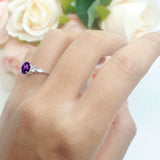 Round Five Stone Marqise Style Silver Ring