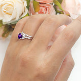 Art Deco Round Two Piece Bridal Ring