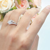Two Piece Round Marquise Style Bridal Ring