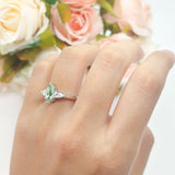 Three Stone Marquise Pear Trellis Ring