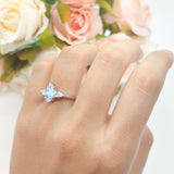 Three Stone Marquise Pear Trellis Ring