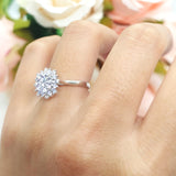 Art Deco Round Natural Floral Ring