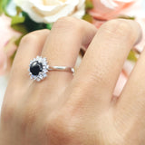 Art Deco Round Natural Floral Ring