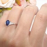 Art Deco Pear Teardrop Vintage Style Ring 