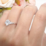 Art Deco Pear Teardrop Vintage Style Ring 