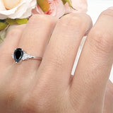 Art Deco Pear Teardrop Vintage Style Ring 