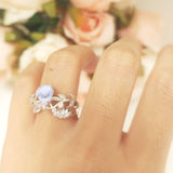 Teardrop Pear Leaf Style Ring