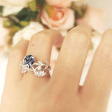 Teardrop Pear Leaf Style Ring