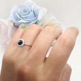 Art Deco Round Halo Vintage Ring