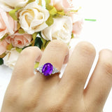 Vintage Style Oval Natural Stone Ring 