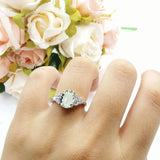 Vintage Style Oval Natural Stone Ring 