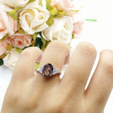 Vintage Style Oval Natural Stone Ring 