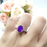 Vintage Style Oval Natural Stone Solitaire Ring