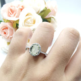 Vintage Style Oval Natural Stone Solitaire Ring