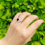 Art Deco Pear Infinity Twisted Ring  