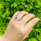 Art Deco Pear Infinity Twisted Ring  