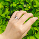 Art Deco Pear Infinity Twisted Ring  