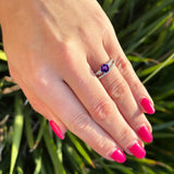Three Stone Round Vintage Style Ring