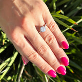 Art Deco Halo Floral Ring