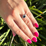 Art Deco Halo Floral Ring