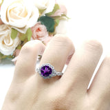 Art Deco Halo Engagement Ring