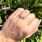 Vintage Style Round Natural Stone Trinity Ring