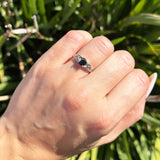 Vintage Style Round Natural Stone Trinity Ring