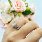 Art Deco Two Piece Bridal Ring