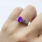 Oval Natural Stone Vintage Marquise Style Ring