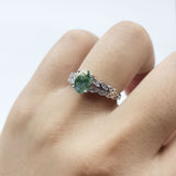 Oval Natural Stone Vintage Marquise Style Ring