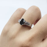 Oval Natural Stone Vintage Marquise Style Ring